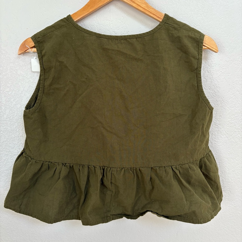 Amazon Olive Green Peplum Blouse